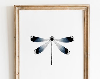 DRAGONFLY wall art print, printable digital download