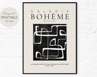 PRINTABLE EXHIBITION POSTER - museum poster, mid century modern, retro print, digital download