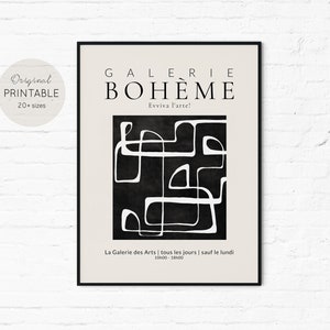 PRINTABLE EXHIBITION POSTER - museum poster, mid century modern, retro print, digital download