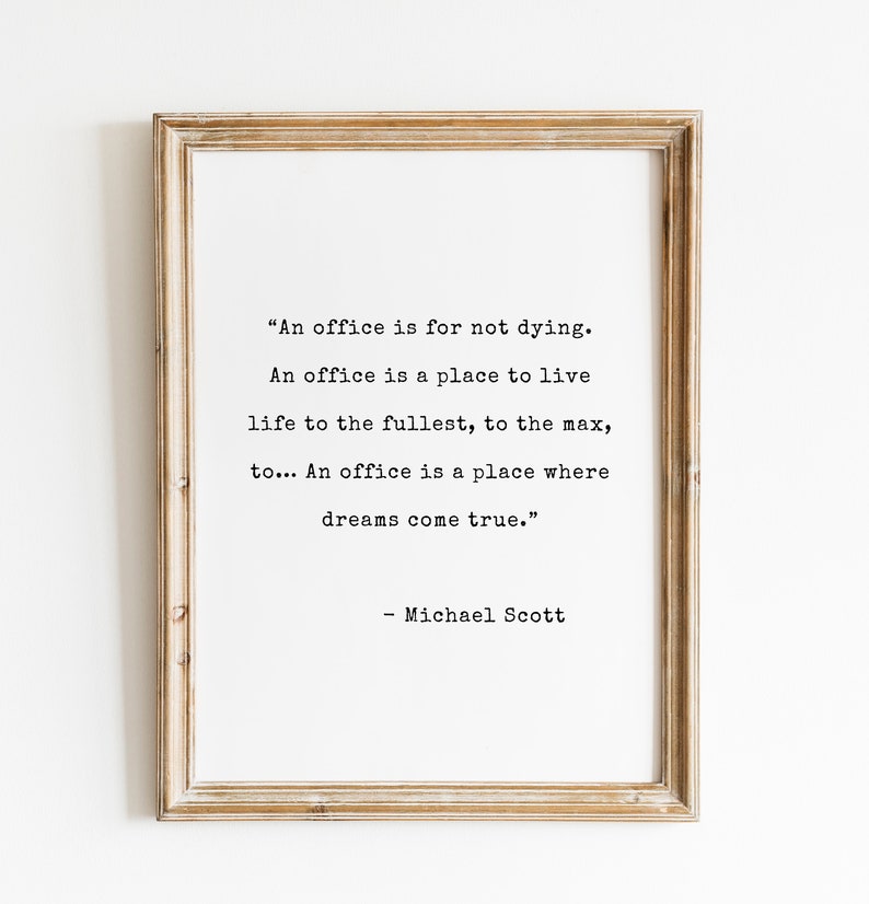 Michael Scott Quote the Office TV Show Printable Wall Art | Etsy
