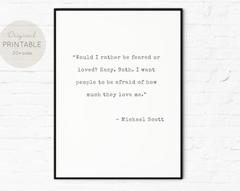 Michael Scott Quote Print, The Office TV Show Poster (Digital Download)