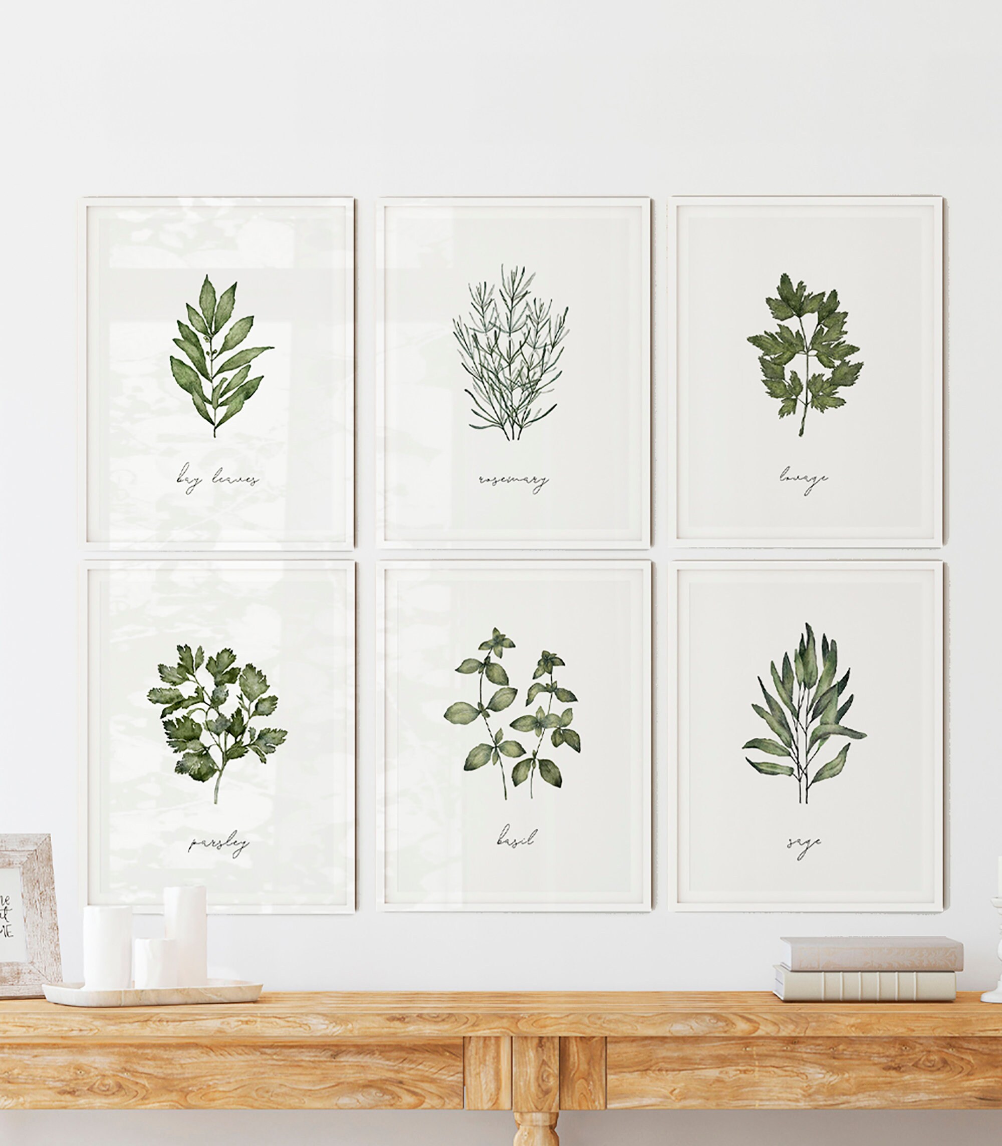 HERB Wall Art PRINTS Kitchen Printable Lovage Pictures - Etsy