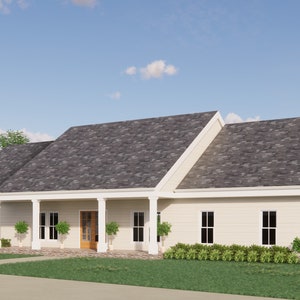 The Oak Street Home House Plan Blueprint - Modern 4 bed 2 Bath Home