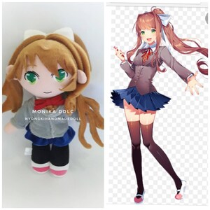 Monika DDLC Plush Doki Doki Literature Club Custom Plushie | Etsy