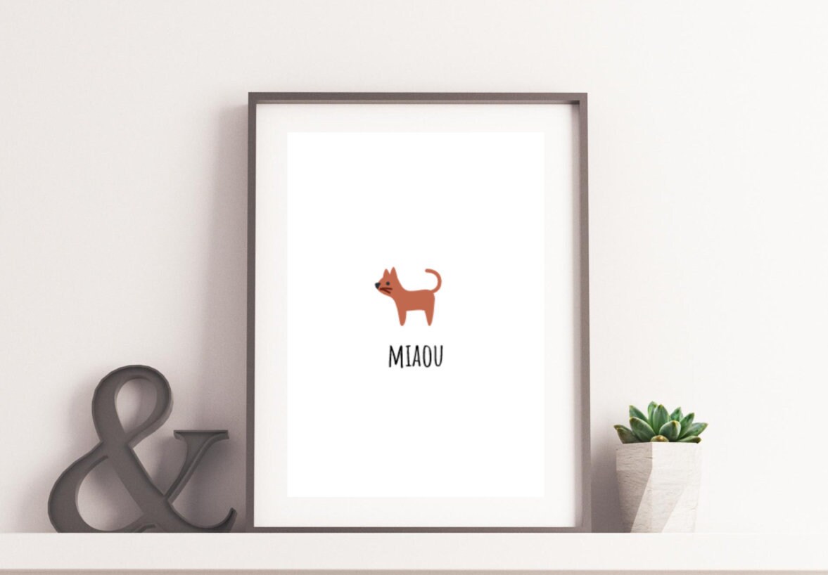 Miaou French Cat Chat Chambre Bebe Affiche Nursery Print Etsy Miaou French Cat Chat Chambre Bebe Affiche Nursery Print Etsy