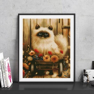 JMP0565_Cute cat, cross stitch pattern PDF, full coverage Hand embroidery pattern, Counted Cross Stitch, Instant PDF Download