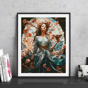 JMP0257_on a windy day, full coverage cross stitch pattern PDF, Cross Stitch chart, Counted Cross Stitch pattern, Instant PDF Download