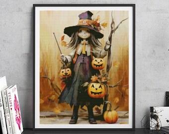 JMP0232 Autumn harvest PDF cross stitch pattern  full coverage Instant Download