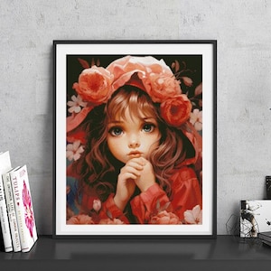 JMP0041_curious child, full coverage cross stitch pattern PDF, Cross Stitch chart, Counted Cross Stitch pattern, Instant PDF Download