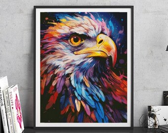 JMP0104 eagle PDF cross stitch pattern full coverage Instant Download
