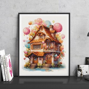 JMP0078_candy house, cross stitch pattern PDF, Cross Stitch chart, Counted Cross Stitch pattern, Instant PDF Download