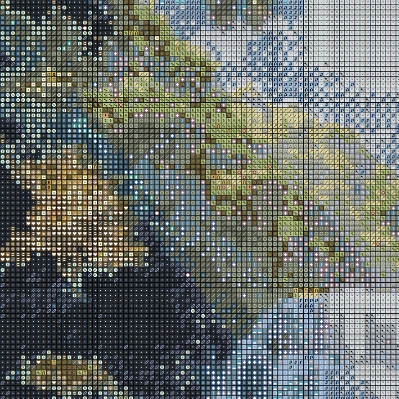 Jmp0425_waterfall, Cross Stitch Pattern PDF, Full Coverage Hand ...