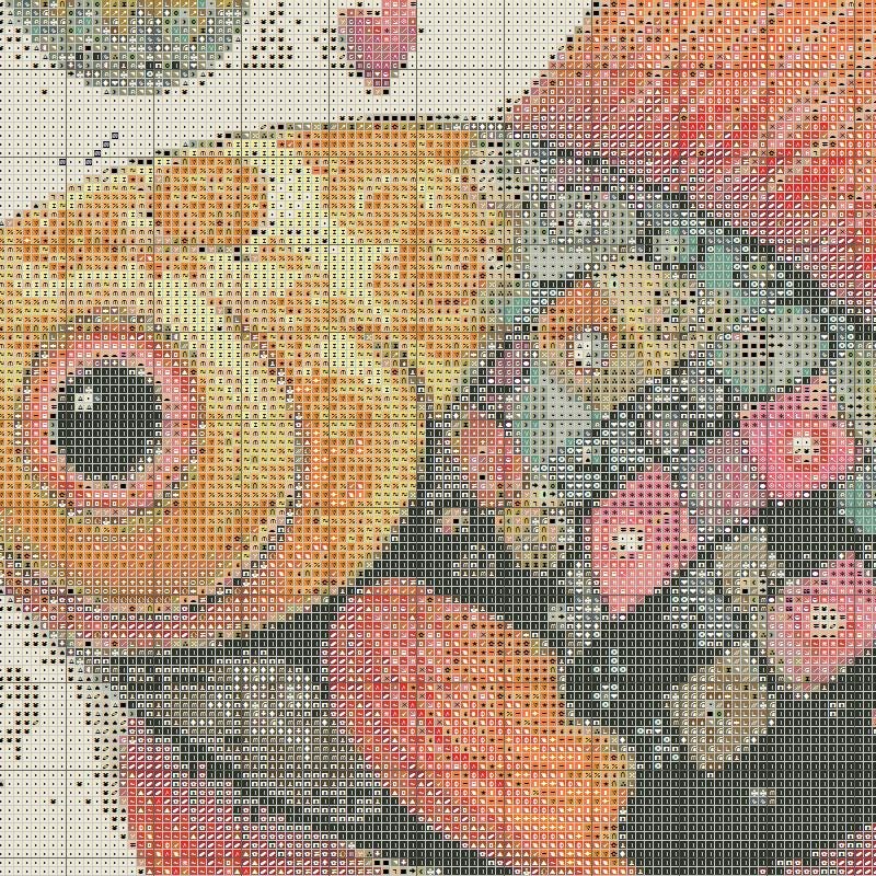 JMP0732 かわいい魚のPDFクロスステッチパターン 即時ダウンロード
