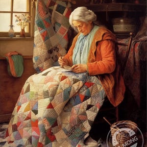 JMP0812 quilting cross stitch pattern PDF full coverage Hand embroidery pattern Cross Stitch Instant PDF Download