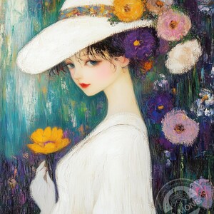 JMP0758_pure girl, cross stitch pattern PDF, full coverage Hand embroidery pattern, Counted Cross Stitch, Instant PDF Download