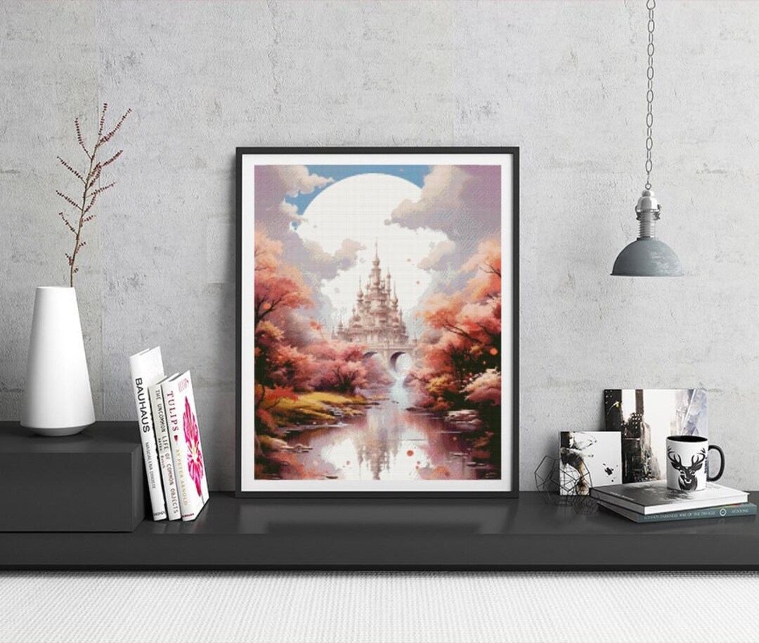 JMP0076 Fantasy Castle PDF Cross Stitch Pattern Full Coverage Instant ...