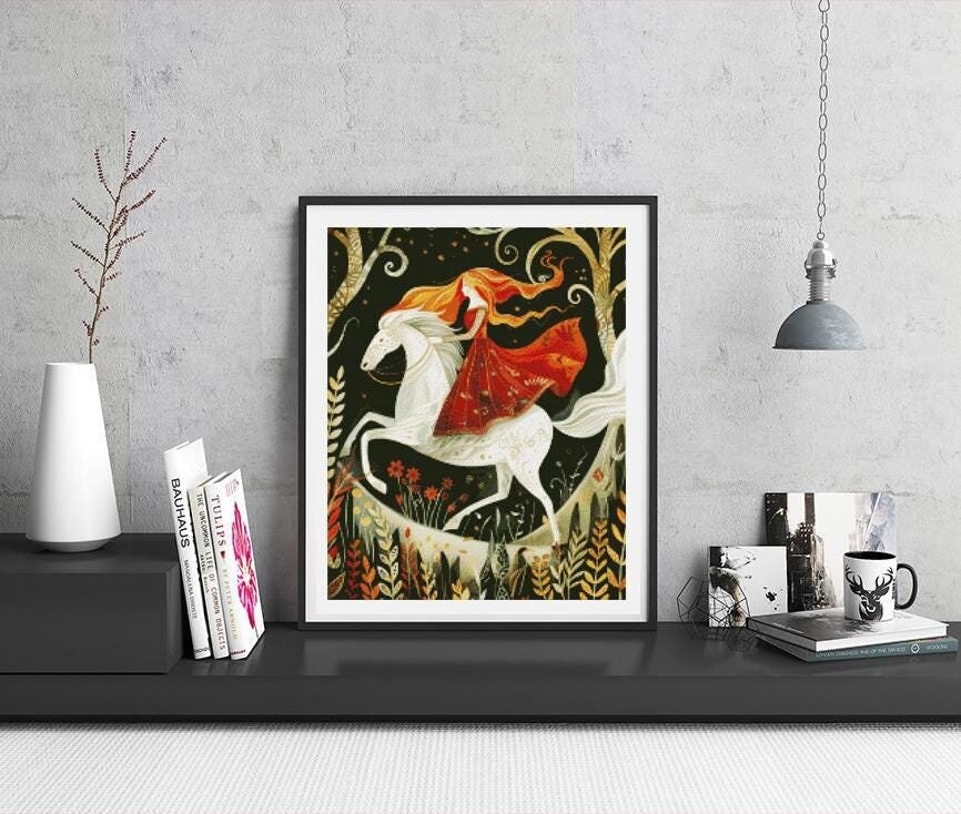 JMP0681 White Horse PDF Cross Stitch Full Coverage Pattern Instant ...
