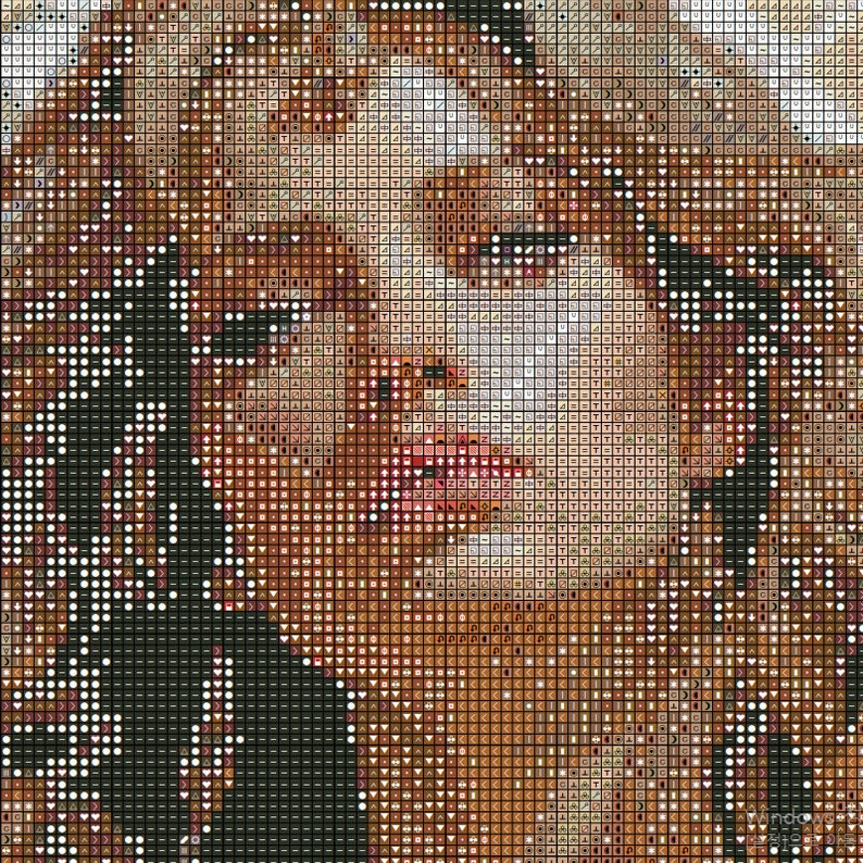 Jmp0151_queen, Full Coverage Cross Stitch Pattern PDF, Cross Stitch