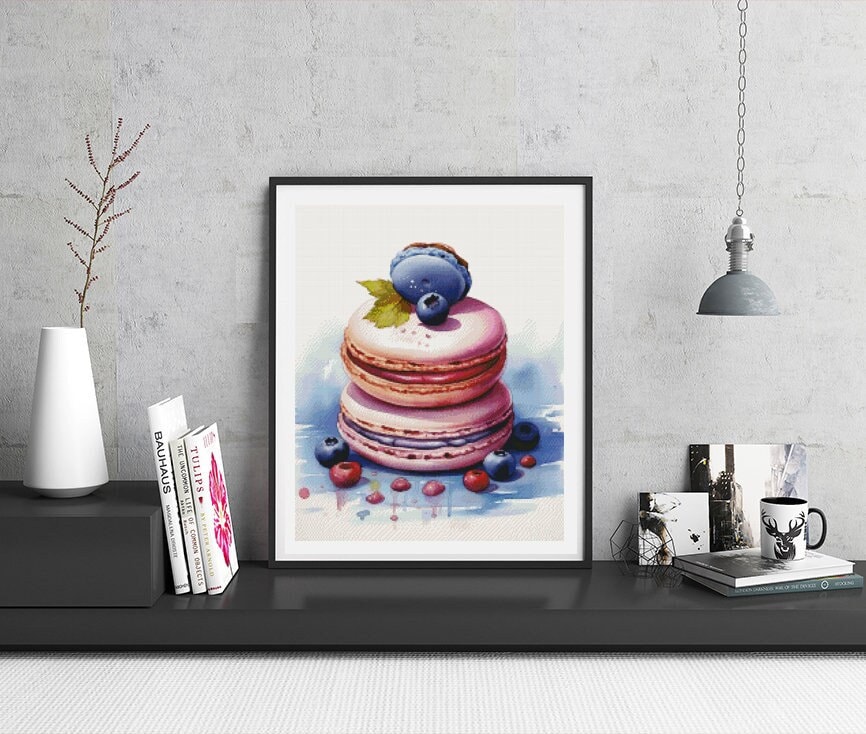 macaronさま　オーダー品② JMP0072 Sweet Macaron PDF Cross Stitch Pattern Full Coverage
