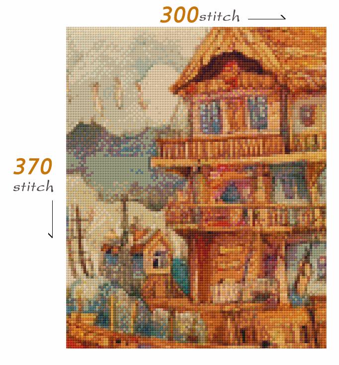 NoaH(๑・㉨・๑) JMP0863 Noahs Ark Cross Stitch Pattern PDF Full Coverage