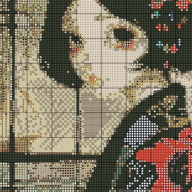 Jmp0651_japanese Girl, Cross Stitch Pattern PDF, Full Coverage Hand ...