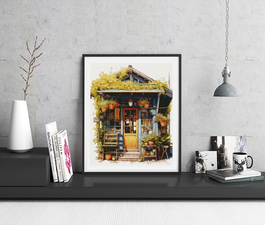 Jmp0314_small Shop, Cross Stitch Pattern PDF, Full Coverage Jmp0314_small Shop, Cross Stitch Pattern PDF, Full Coverage