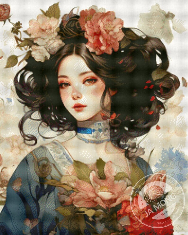 Jmp0021_fascinating Eyes, Full Coverage Cross Stitch Pattern PDF, Cross