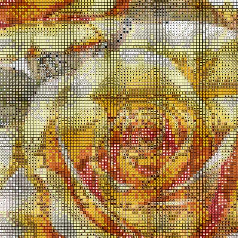 Jmp0217_yellow Roses, Full Coverage Cross Stitch Pattern PDF, Cross