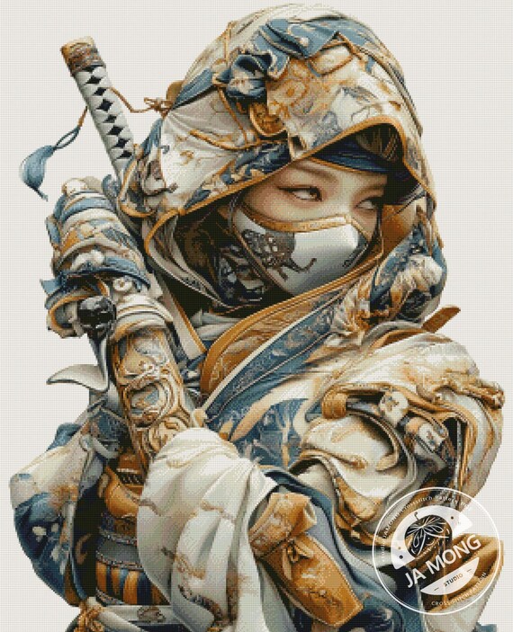 JMP1161 Ninja PDF Cross Stitch Pattern Instant Download - Etsy Israel