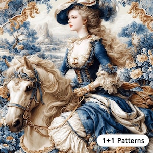 JMP1360 Rococo-jurk meisje PDF kruissteekpatroon volledige dekking Direct downloaden