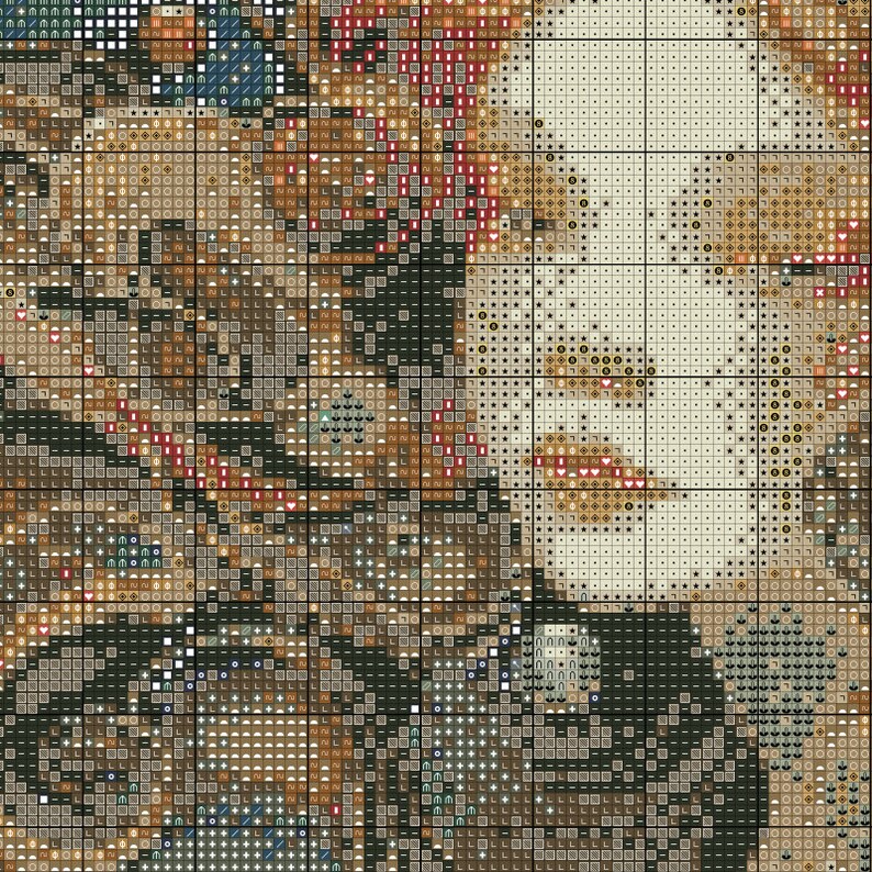 JMP0536 Mermaid PDF Cross Stitch Pattern Full Coverage Instant Download ...