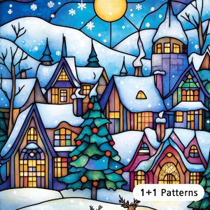 JMP0756_christmas, cross stitch pattern PDF, full coverage Hand embroidery pattern, Counted Cross Stitch, Instant PDF Download
