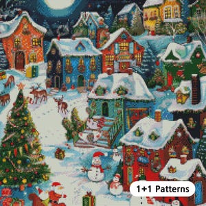 JMP0675_christmas, cross stitch pattern PDF, full coverage Hand embroidery pattern, Counted Cross Stitch, Instant PDF Download