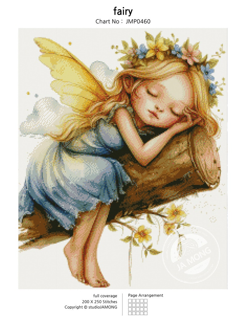 JMP0460 Fairy PDF Cross Stitch Pattern Instant Download - Etsy