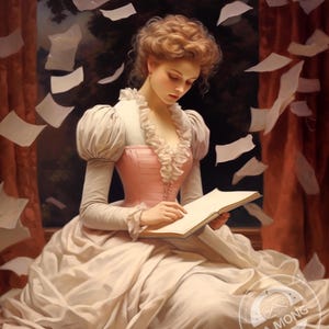 woman reading a book cross stitch pattern PDF full coverage Hand embroidery pattern Cross Stitch Instant PDF Download JMP0811