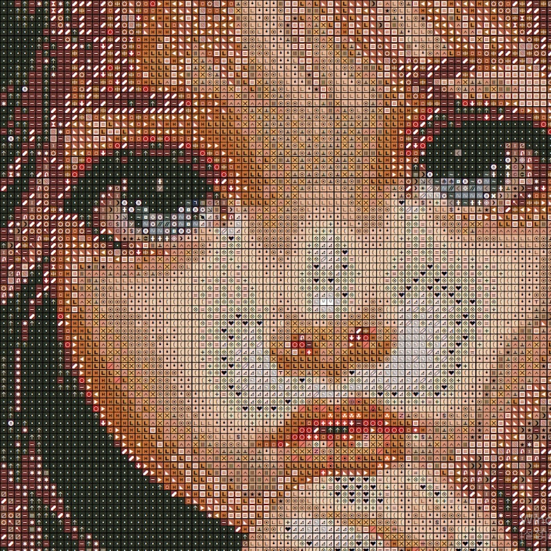 Jmp0041_curious Child, Full Coverage Cross Stitch Pattern PDF, Cross