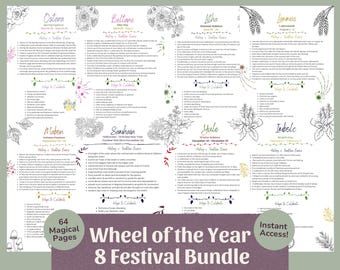 Sabbat Grimoire Bundle (8 Sabbats) | Wheel of the Year Printable, Rituals & Correspondences, Book of Shadows Pages
