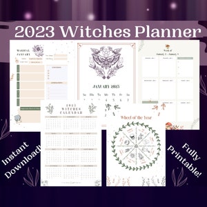 2023 Witches Planner, Witch Printables, Printable Witch Planner, Witch ...