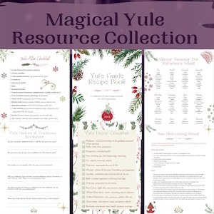 Magical Yule Resource Bundle, Witch Pages, Grimoire Printables, Wheel of the Year, Book of Shadows, Pagan Holiday, Sabbat Pages, Yule Pages