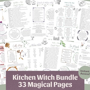 Complete Grimoire Bundle (240+ Pages) | Book of Shadows Printable, Witchcraft PDF, Beginner Witch Kit, Planner & Prompts Included image 4