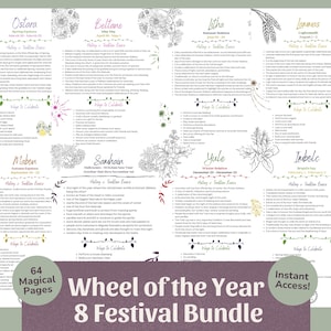 Complete Grimoire Bundle (240+ Pages) | Book of Shadows Printable, Witchcraft PDF, Beginner Witch Kit, Planner & Prompts Included image 8