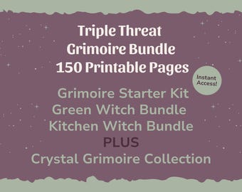 Grimoire-paket: Förrätt, Grönt, Utskrivbara kökshäxkonster (PDF)