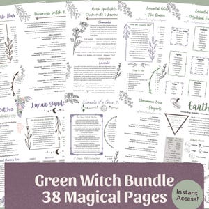 Complete Grimoire Bundle (240+ Pages) | Book of Shadows Printable, Witchcraft PDF, Beginner Witch Kit, Planner & Prompts Included image 3
