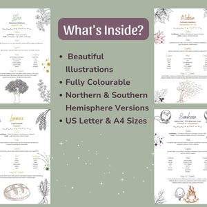 Sabbat Reference Pages (8 Pages) | Wheel of the Year Guide, Pagan Holidays Printable, Grimoire Pages PDF image 3
