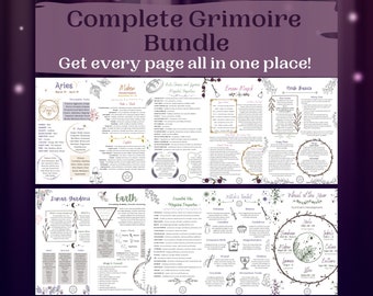 Complete Grimoire Paginabundel, Grimoire Pagina's, Grimoire Printables, Witch Printables, Book of Shadows, Beginner Witch