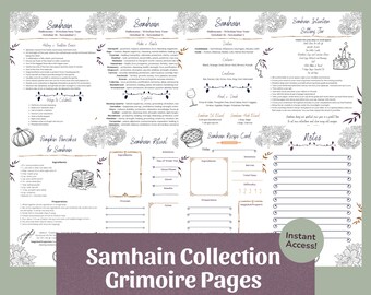 Grimório de Samhain (8 páginas) | Rituais e Correspondências Ancestrais, Roda do Ano - PDF para impressão