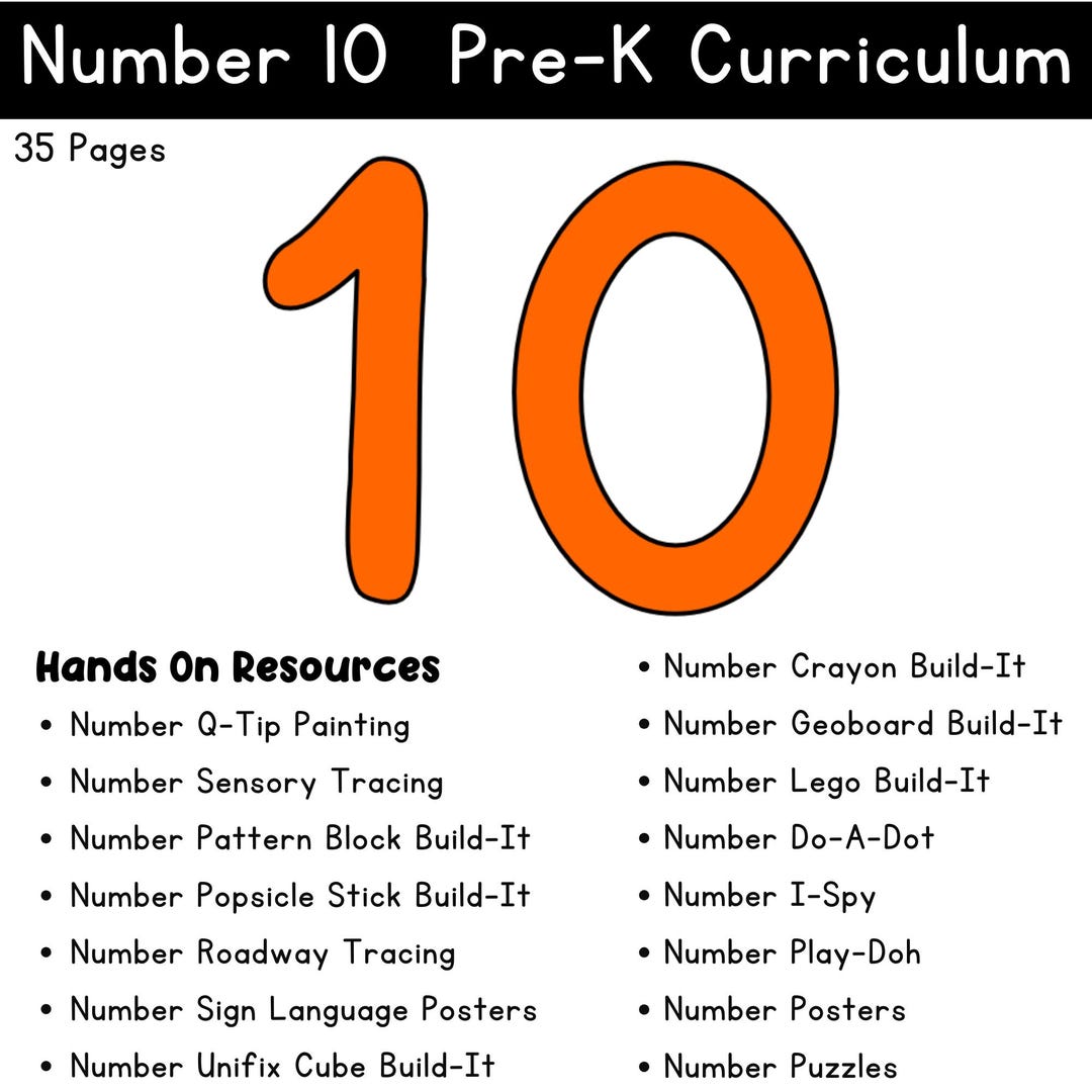 Number 10 Curriculum | Digital Download Products | Teacher Resources - Etsy
