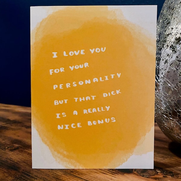 I Love You For Your Personality But card, Birthday, Anniversary Card Boyfriend, Funny for him