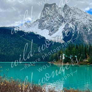 Kayak on Emerald Lake - photo print