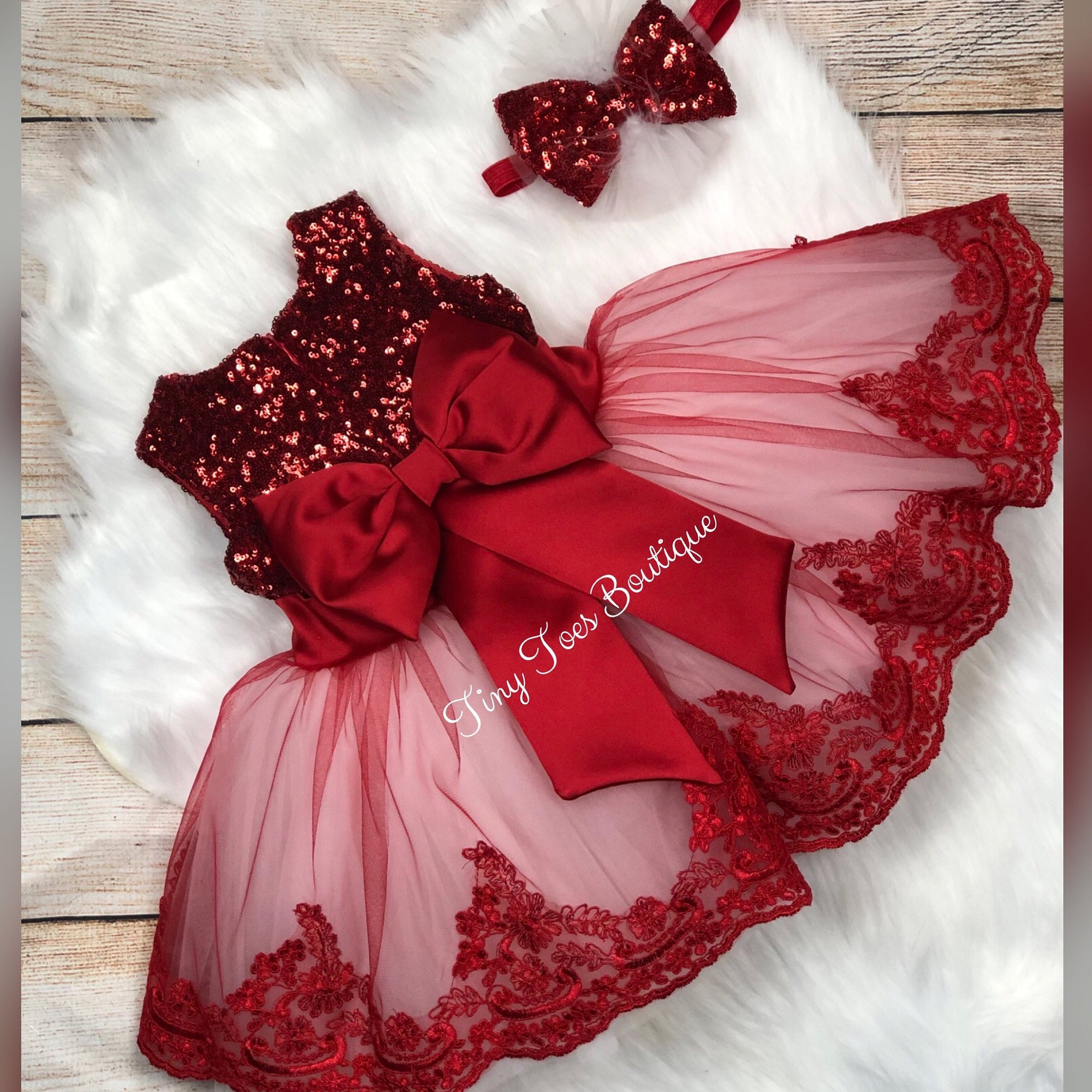 red sequin dress for girls